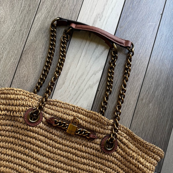 Kurt Geiger London Chelsea Raffia Tote Bag | Refular Condition - Picture 2 of 10
